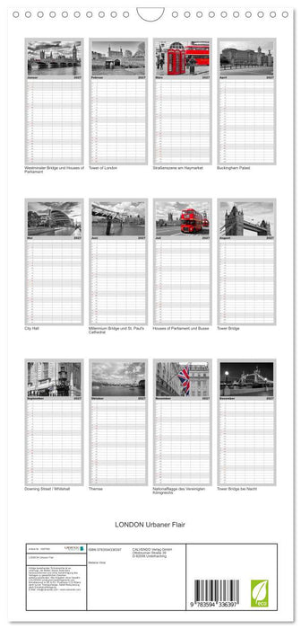 LONDON Urbaner Flair (CALVENDO Familienplaner 2027)