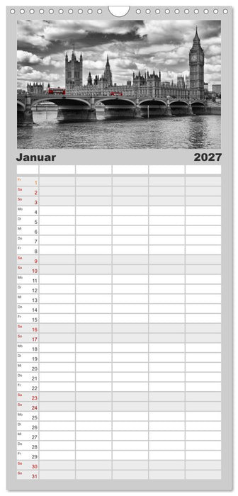 LONDON Urbaner Flair (CALVENDO Familienplaner 2027)