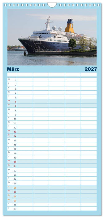 Kreuzfahrtschiffe in Europa (CALVENDO Familienplaner 2027)