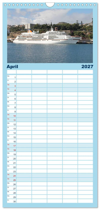 Kreuzfahrtschiffe in Europa (CALVENDO Familienplaner 2027)