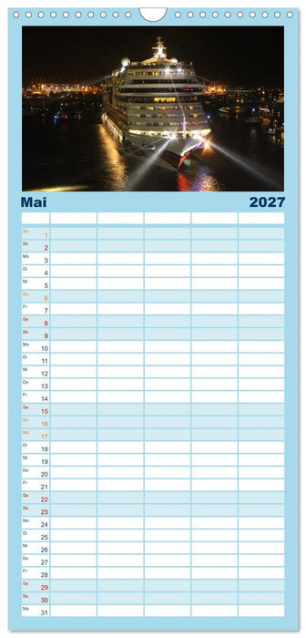 Kreuzfahrtschiffe in Europa (CALVENDO Familienplaner 2027)