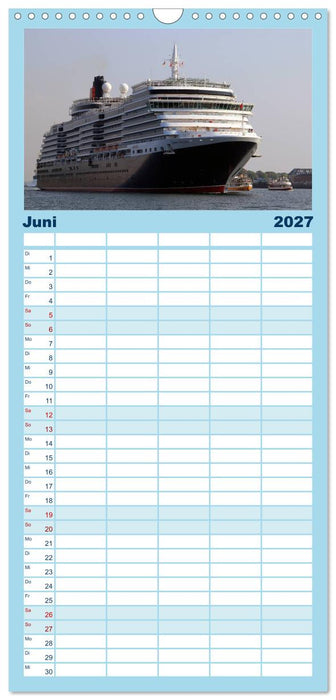 Kreuzfahrtschiffe in Europa (CALVENDO Familienplaner 2027)