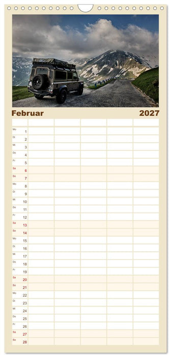 Mit dem 4x4 durch Europa (CALVENDO Familienplaner 2027)