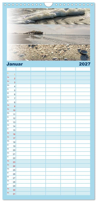 Küstenstreifen an der Nordsee (CALVENDO Familienplaner 2027)