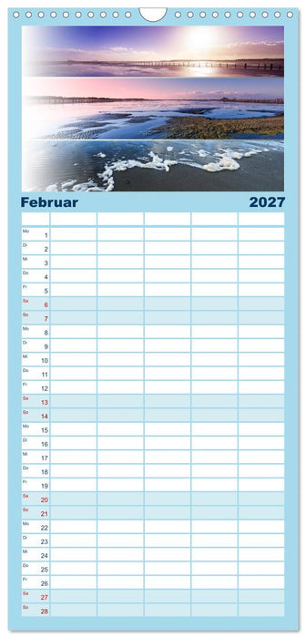 Küstenstreifen an der Nordsee (CALVENDO Familienplaner 2027)