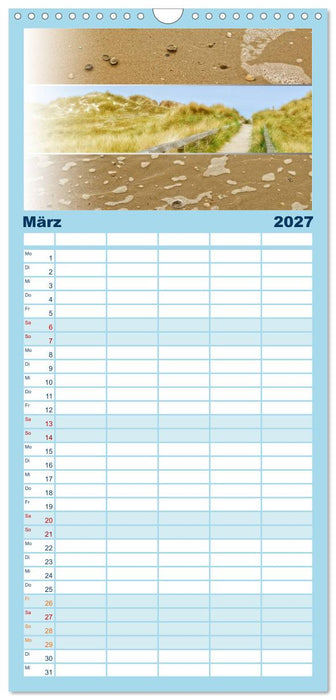 Küstenstreifen an der Nordsee (CALVENDO Familienplaner 2027)