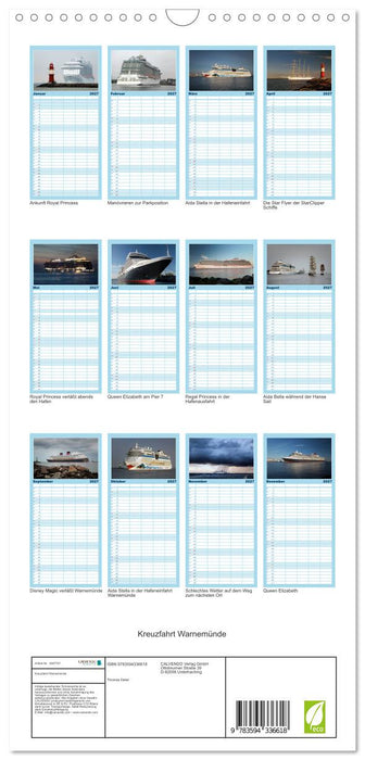 Kreuzfahrt Warnemünde (CALVENDO Familienplaner 2027)