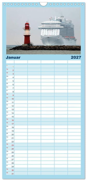 Kreuzfahrt Warnemünde (CALVENDO Familienplaner 2027)
