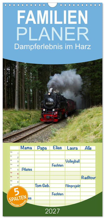 Dampferlebnis im Harz (CALVENDO Familienplaner 2027)