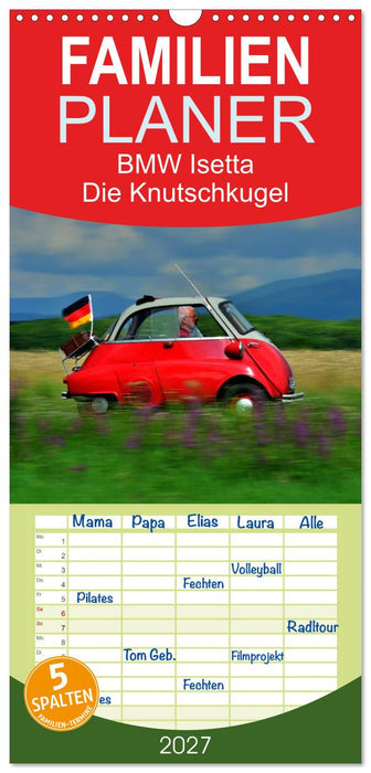 BMW Isetta - Die Knutschkugel (CALVENDO Familienplaner 2027)