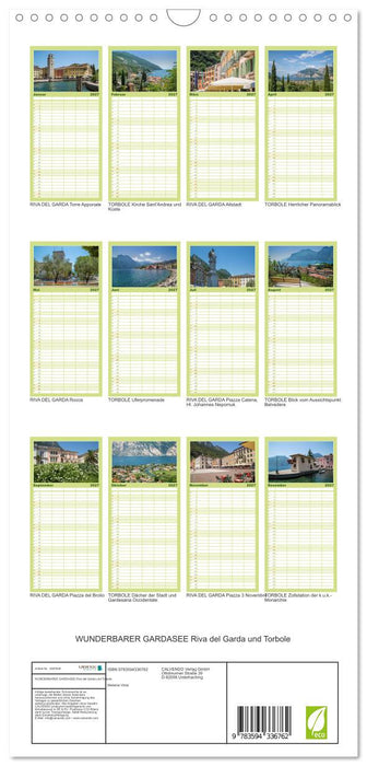 WUNDERBARER GARDASEE Riva del Garda und Torbole (CALVENDO Familienplaner 2027)