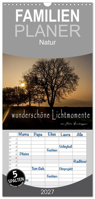 wunderschöne Lichtmomente (CALVENDO Familienplaner 2027)