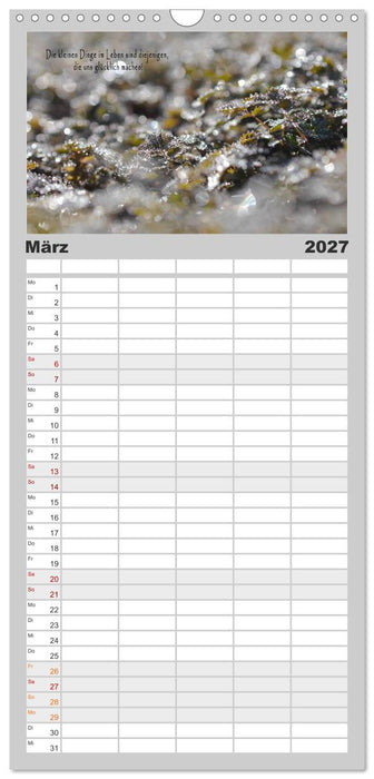 wunderschöne Lichtmomente (CALVENDO Familienplaner 2027)