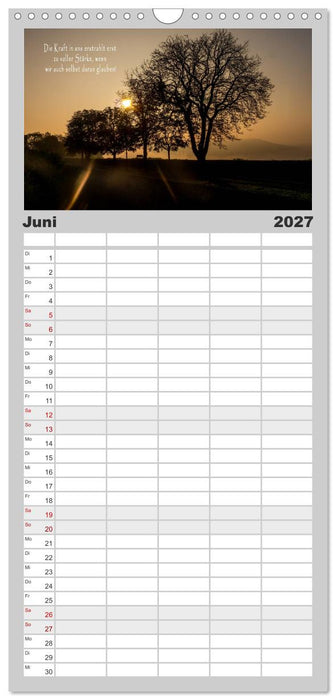 wunderschöne Lichtmomente (CALVENDO Familienplaner 2027)