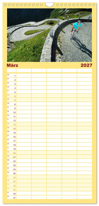 Alpenpässe auf dem Rennrad Vol. 1 (CALVENDO Familienplaner 2027)
