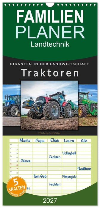 Traktoren - Giganten in der Landwirtschaft (CALVENDO Familienplaner 2027)