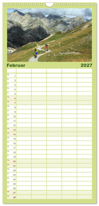 Mountainbike Traumpfade (CALVENDO Familienplaner 2027)
