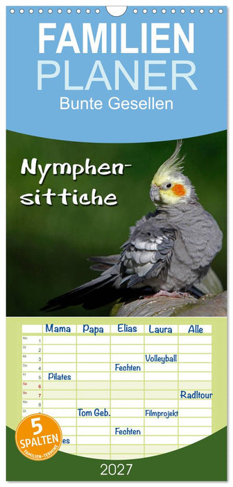 Nymphensittiche (CALVENDO Familienplaner 2027)