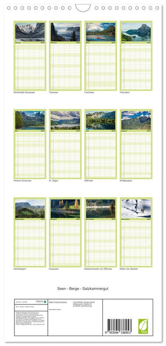 Seen - Berge - Salzkammergut (CALVENDO Familienplaner 2027)