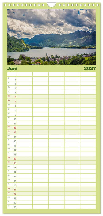 Seen - Berge - Salzkammergut (CALVENDO Familienplaner 2027)