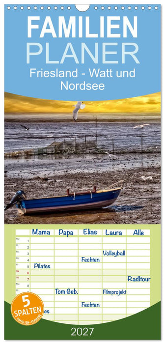 Friesland - Watt und Nordsee (CALVENDO Familienplaner 2027)