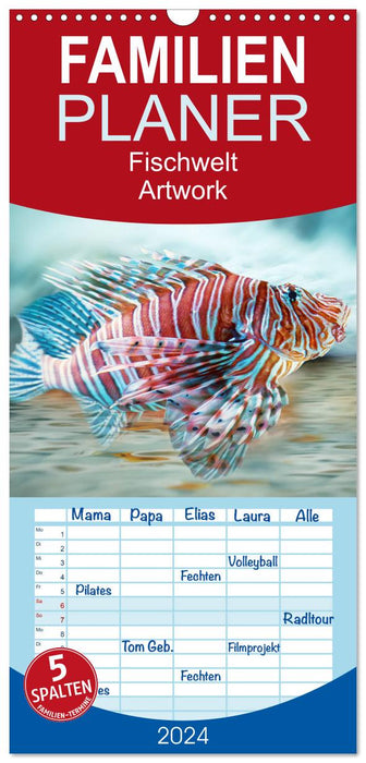 Fischwelt - Artwork (CALVENDO Familienplaner 2027)