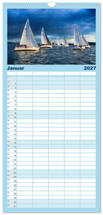 Leidenschaft Segeln (CALVENDO Familienplaner 2027)