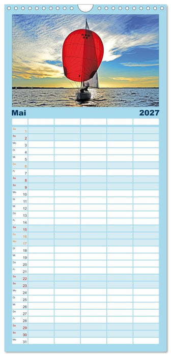 Leidenschaft Segeln (CALVENDO Familienplaner 2027)
