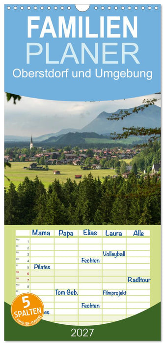 Oberstdorf und Umgebung (CALVENDO Familienplaner 2027)