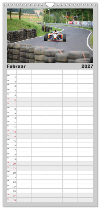 Formelrennwagen am Berg (CALVENDO Familienplaner 2027)