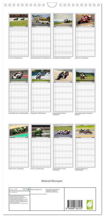 Motorrad Rennsport (CALVENDO Familienplaner 2027)