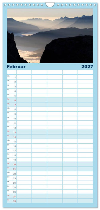 Traumhafte Bergwelt Kalender (CALVENDO Familienplaner 2027)