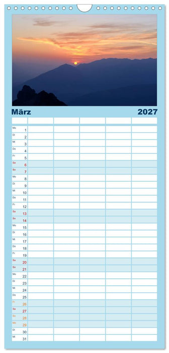 Traumhafte Bergwelt Kalender (CALVENDO Familienplaner 2027)