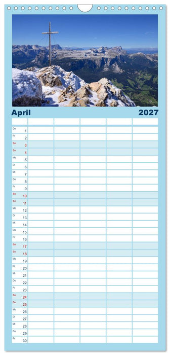 Traumhafte Bergwelt Kalender (CALVENDO Familienplaner 2027)