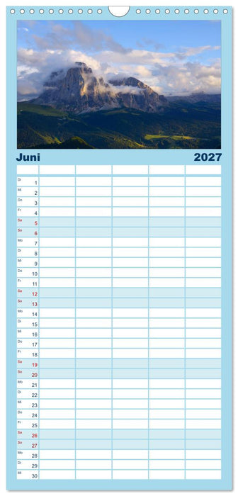Traumhafte Bergwelt Kalender (CALVENDO Familienplaner 2027)