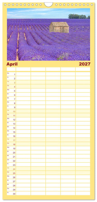 Provence, Lavendelzeit in Südfrankreich (CALVENDO Familienplaner 2027)