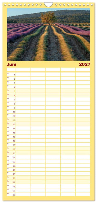 Provence, Lavendelzeit in Südfrankreich (CALVENDO Familienplaner 2027)