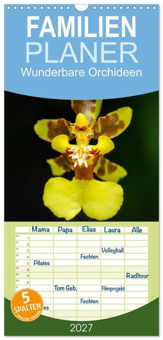 Wunderbare Orchideen (CALVENDO Familienplaner 2027)