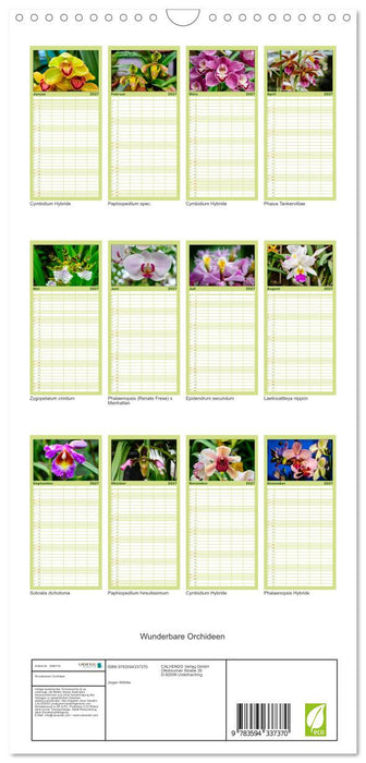 Wunderbare Orchideen (CALVENDO Familienplaner 2027)