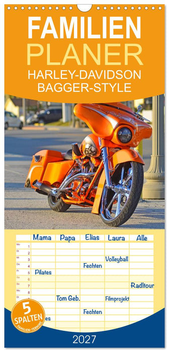 BEST OF HARLEY-DAVIDSON BAGGER-STYLE (CALVENDO Familienplaner 2027)