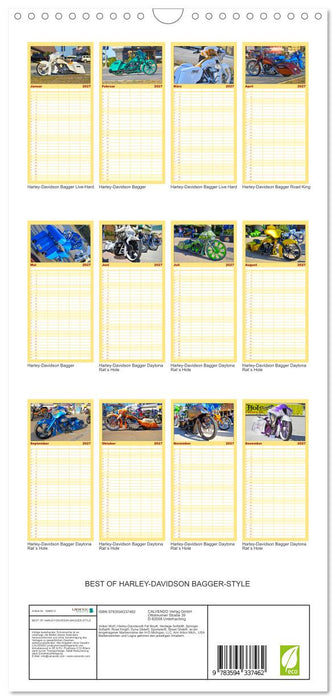 BEST OF HARLEY-DAVIDSON BAGGER-STYLE (CALVENDO Familienplaner 2027)