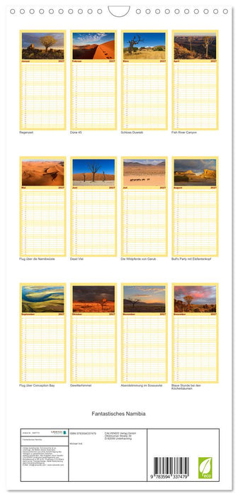 Fantastisches Namibia (CALVENDO Familienplaner 2027)