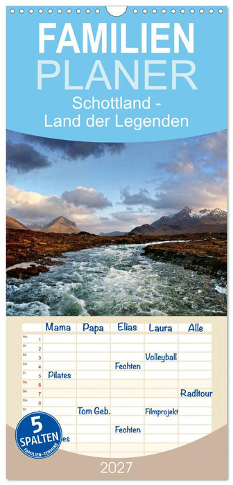 Schottland - Land der Legenden (CALVENDO Familienplaner 2027)