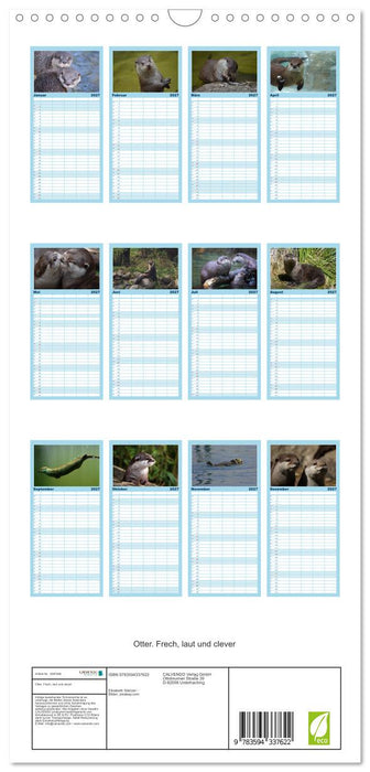 Otter. Frech, laut und clever (CALVENDO Familienplaner 2027)