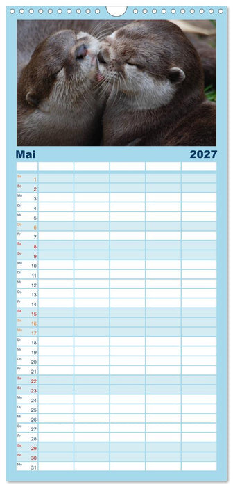 Otter. Frech, laut und clever (CALVENDO Familienplaner 2027)