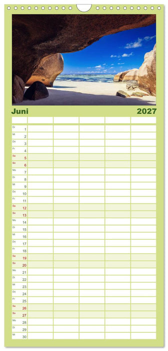 Seychellen Traumstrände im Paradies (CALVENDO Familienplaner 2027)