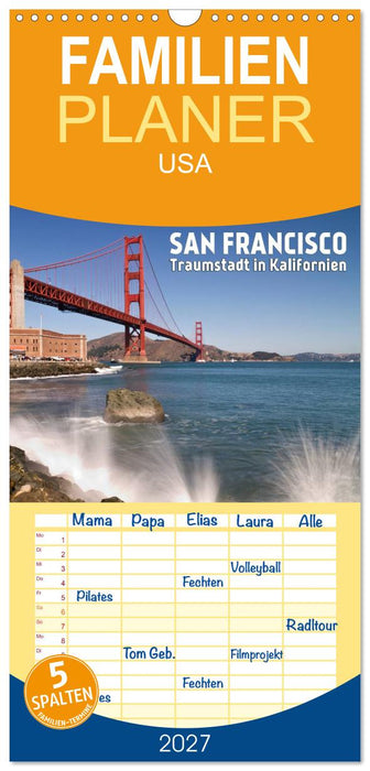San Francisco - Traumstadt in Kalifornien (CALVENDO Familienplaner 2027)