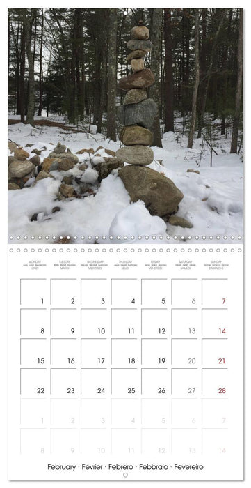 Stone Balancing at Walden Pond (CALVENDO Monthly Calendar 2027)