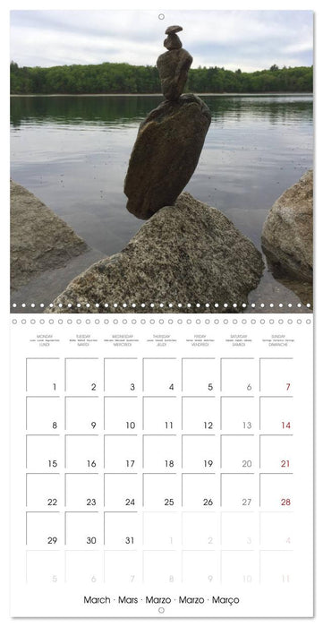 Stone Balancing at Walden Pond (CALVENDO Monthly Calendar 2027)