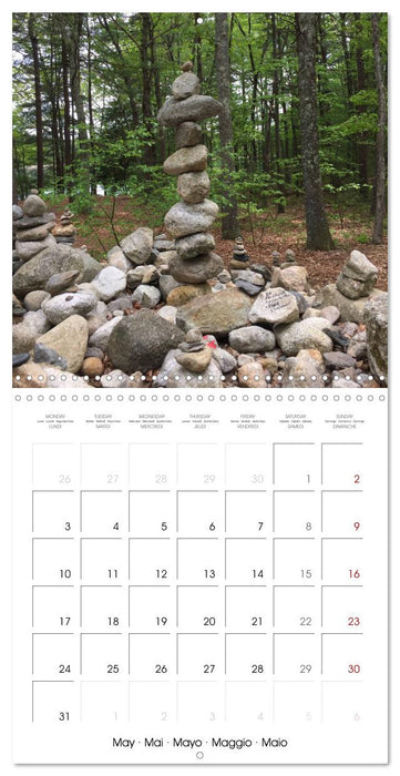 Stone Balancing at Walden Pond (CALVENDO Monthly Calendar 2027)